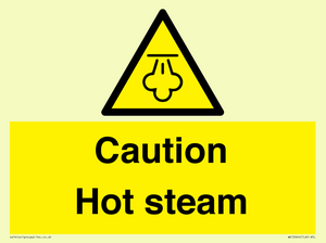 Caution Hot steam
